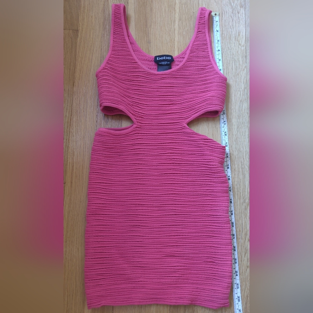 Pink Bebe Bodycon Cutout Dress Size Small